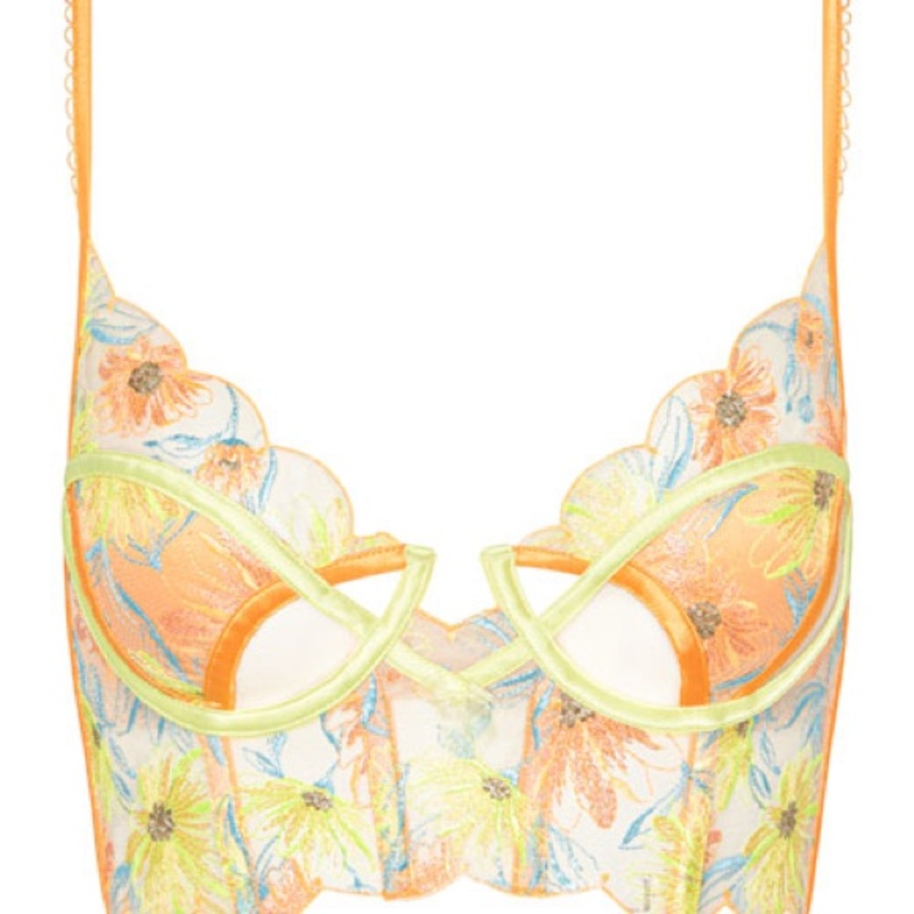 FOR LOVE & LEMONS Waterlily Embroidery Bustier